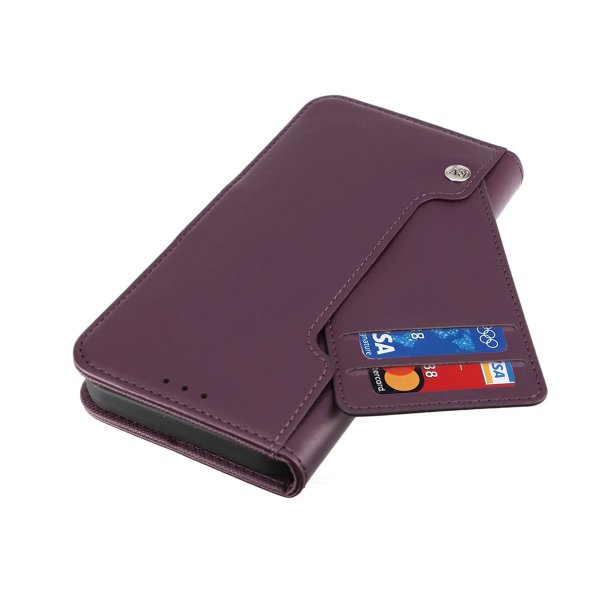 Rvelon iPhone 14 Pro Max Etui Utbrettbar Kortlomme Lilla