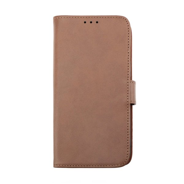 Rvelon iPhone 14 Pro Max Etui Ekte Skinn Brun