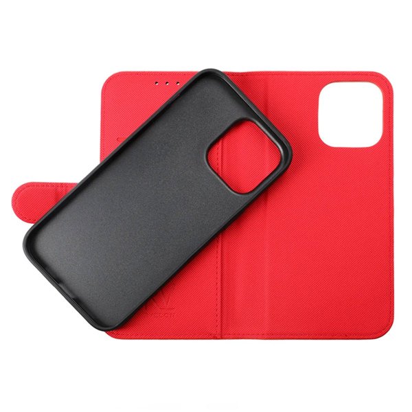 Rvelon iPhone 14 Pro Max Etui Detachable Wallet Case Rød