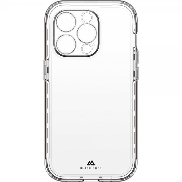Black Rock iPhone 14 Pro Max Deksel 360° Real Glass Case Svart Klar