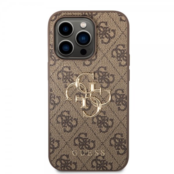 Guess iPhone 14 Pro Max Deksel Big Metal Logo Brun