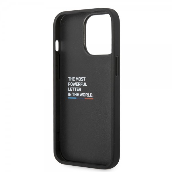 BMW iPhone 14 Pro Max Deksel Carbon Effect Printed Logo Svart