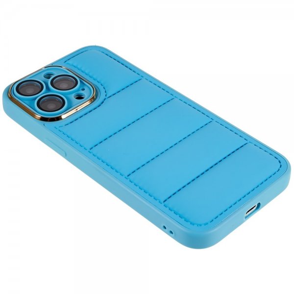 iPhone 14 Pro Max Deksel Down Jacket Design Blå