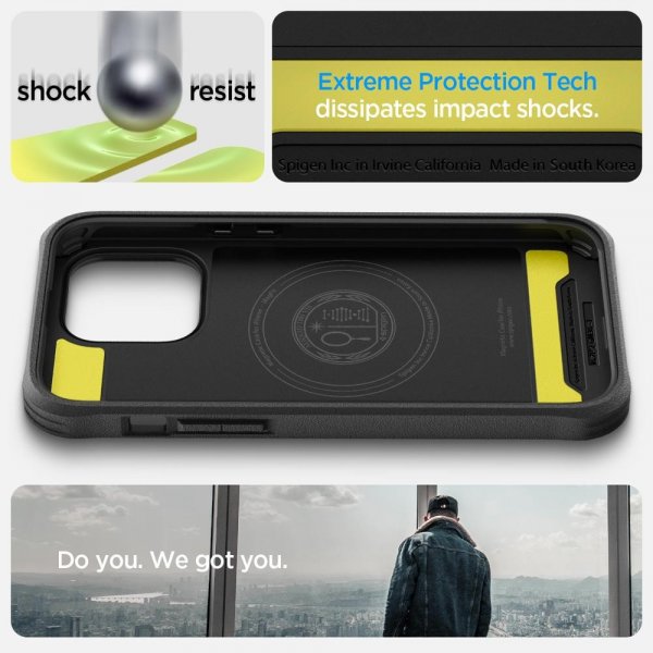 Spigen iPhone 14 Pro Max Deksel Geo Armor 360 MagFit Svart