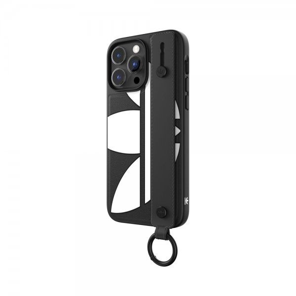 Adidas iPhone 14 Pro Max Deksel Handstrap Case Svart Hvit