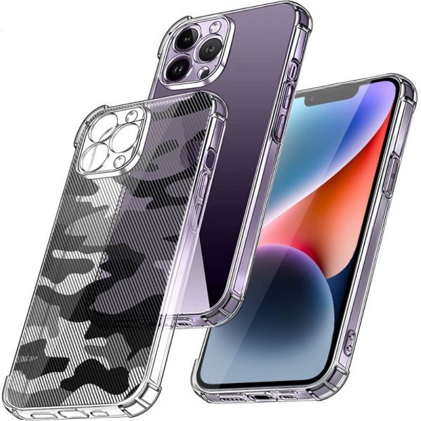 iPhone 14 Pro Max Deksel Kamuflasje Svart