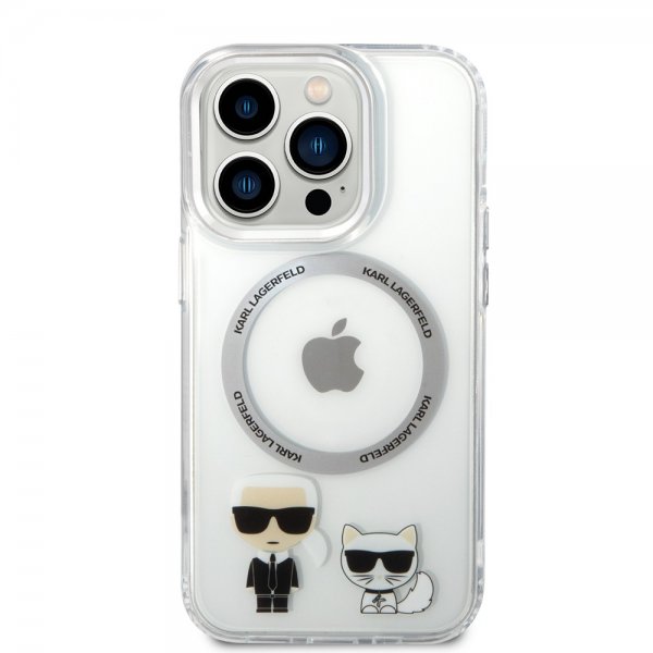 Karl Lagerfeld iPhone 14 Pro Max Deksel Karl & Choupette MagSafe Transparent