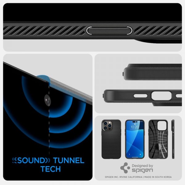 Spigen iPhone 14 Pro Max Deksel Liquid Air Matte Black