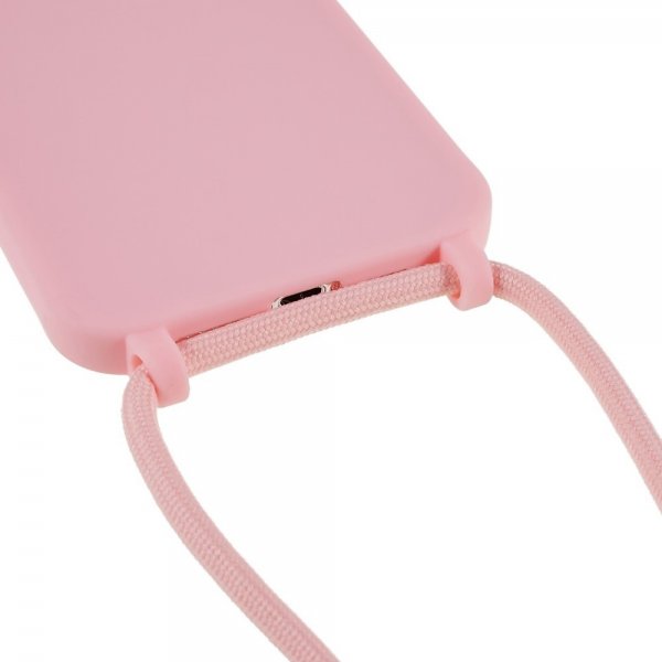iPhone 14 Pro Max Deksel med Stropp Rosa