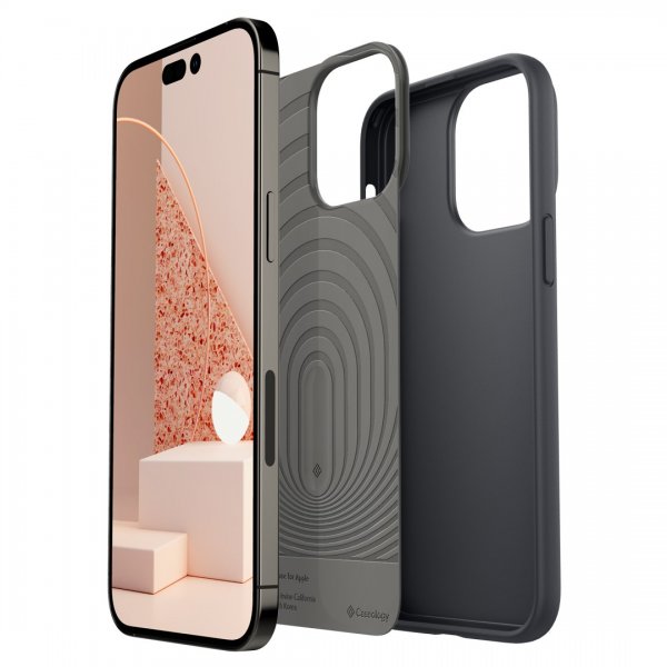 Caseology iPhone 14 Pro Max Deksel Skjermbeskytter Nano Pop 360 Black Sesame