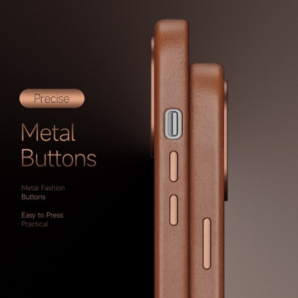 Dux Ducis iPhone 14 Pro Max Deksel Naples Series MagSafe Lysebrun