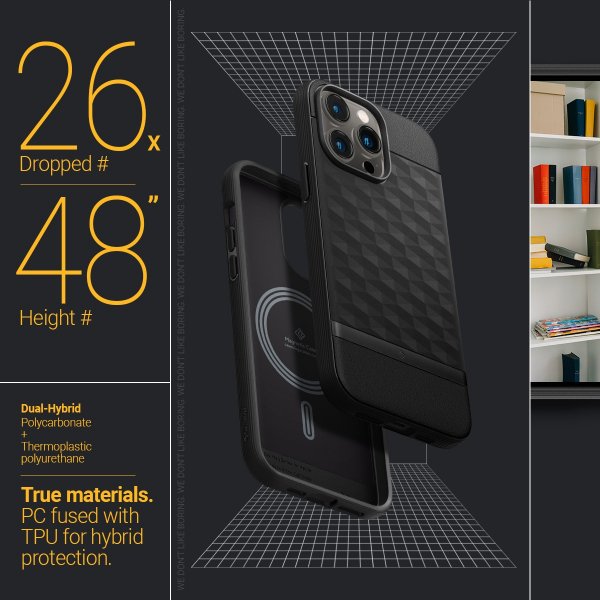 Caseology iPhone 14 Pro Max Deksel Parallax Mag Matte Black