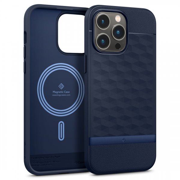 Caseology iPhone 14 Pro Max Deksel Parallax Mag Midnight Blue