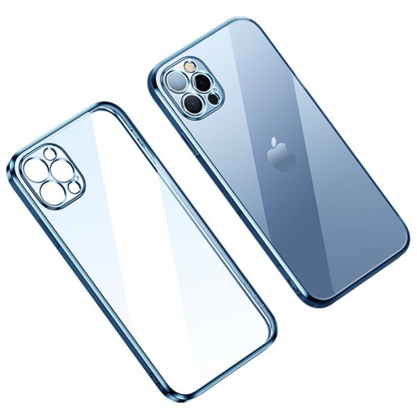 Sulada iPhone 14 Pro Max Deksel Belagt Kant Blå