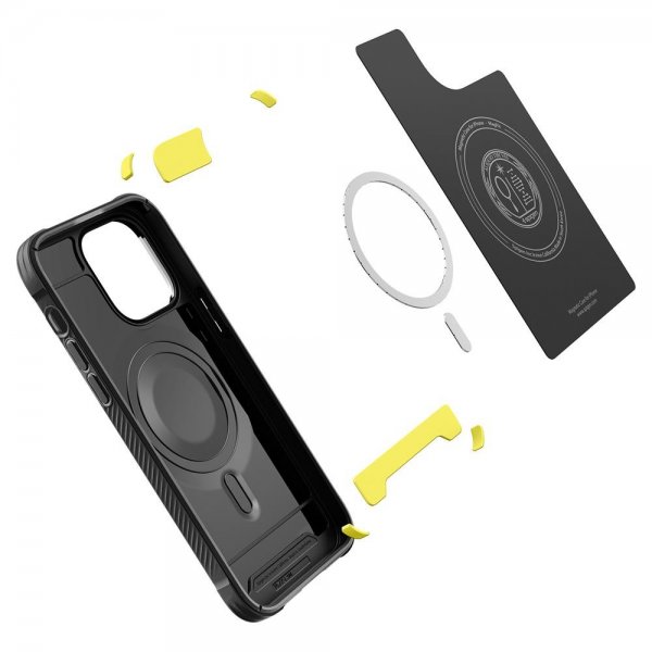 Spigen iPhone 14 Pro Max Deksel Rugged Armor MagFit Matte Black
