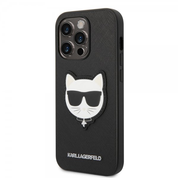 Karl Lagerfeld iPhone 14 Pro Max Deksel Saffiano Choupette Svart