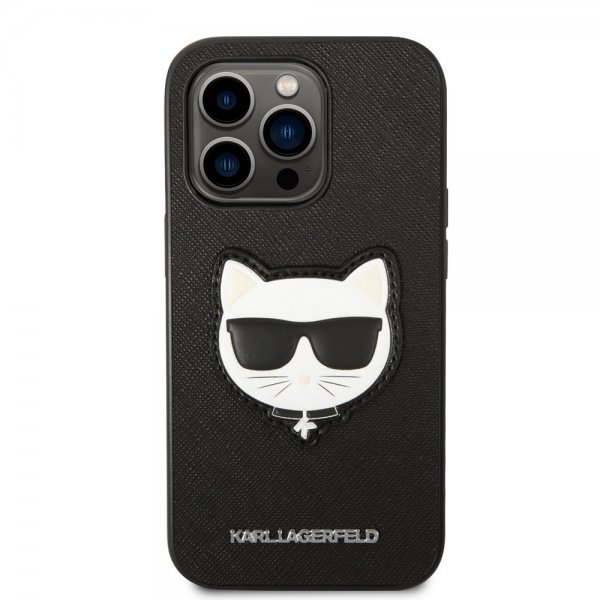 Karl Lagerfeld iPhone 14 Pro Max Deksel Saffiano Choupette Svart