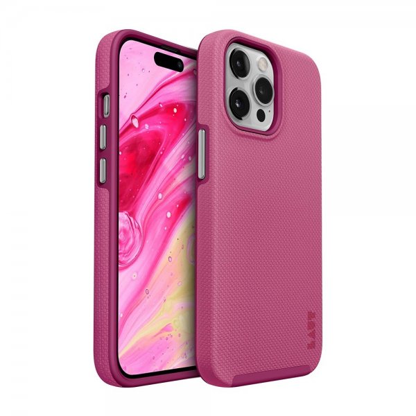 LAUT iPhone 14 Pro Deksel Shield Bubblegum Pink
