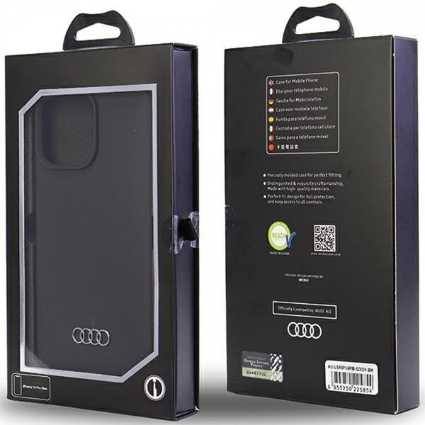 Audi iPhone 14 Pro Max Deksel Silikoni Svart