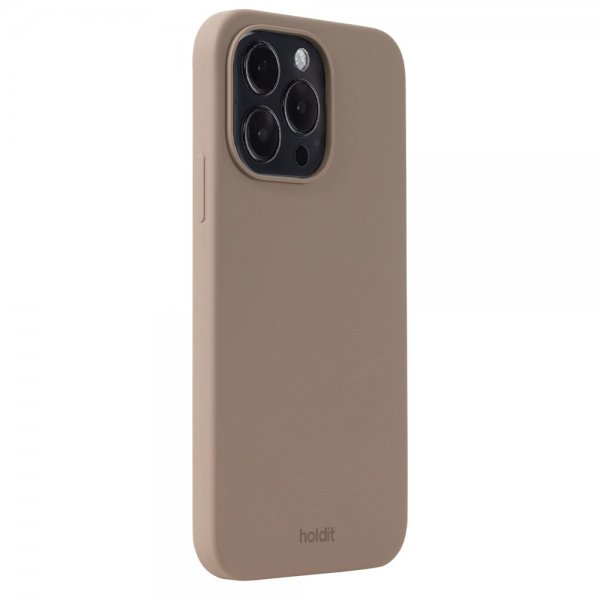 holdit iPhone 14 Pro Max Deksel Silikon Mocha Brown