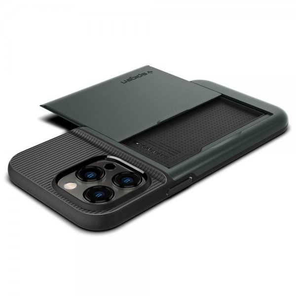 Spigen iPhone 14 Pro Max Deksel Slim Armor CS Abyss Green
