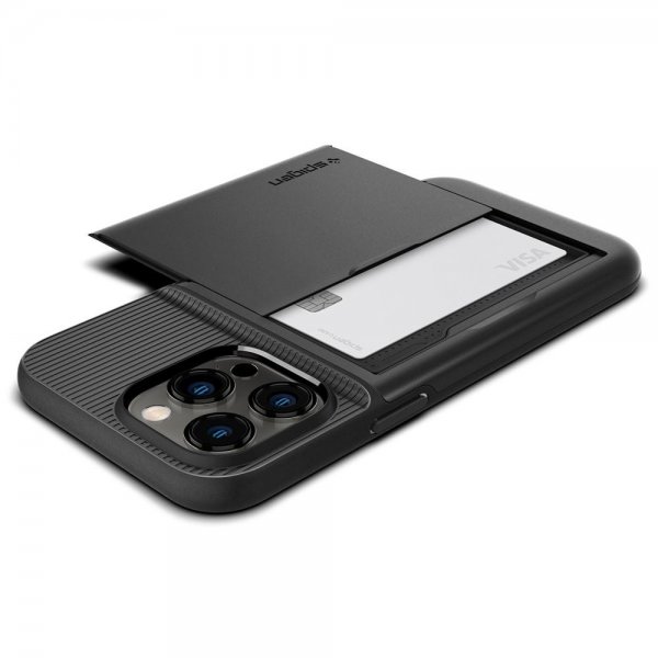 Spigen iPhone 14 Pro Max Deksel Slim Armor CS Svart