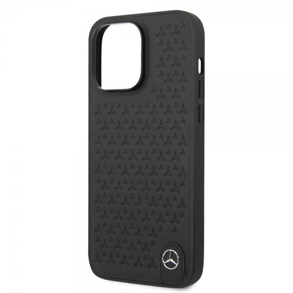 Mercedes Benz iPhone 14 Pro Max Deksel Star Pattern Svart