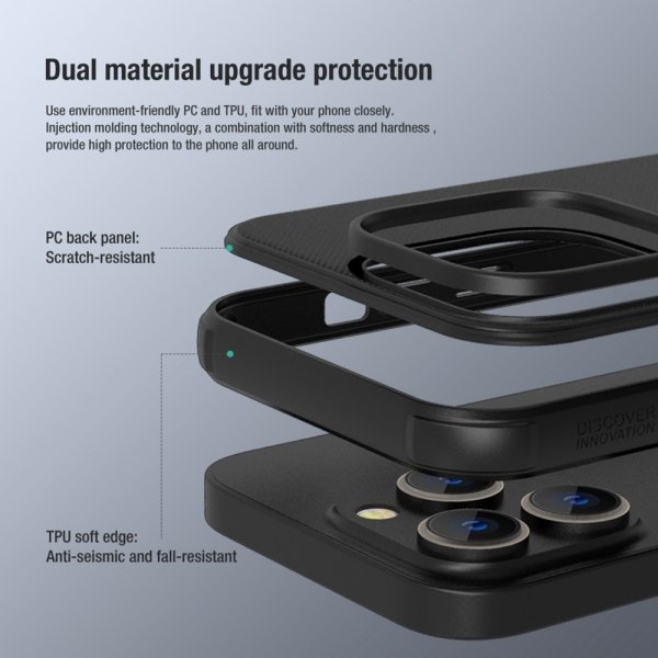 Nillkin iPhone 14 Pro Max Deksel Super Frosted Shield Pro Svart