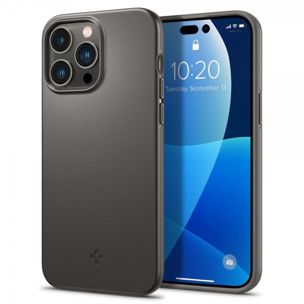 Spigen iPhone 14 Pro Max Deksel Thin Fit Gunmetal