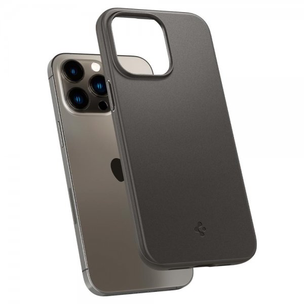 Spigen iPhone 14 Pro Max Deksel Thin Fit Gunmetal