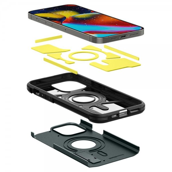 Spigen iPhone 14 Pro Max Deksel Tough Armor MagFit Abyss Green