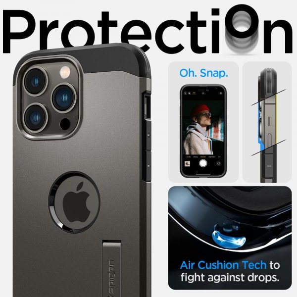 Spigen iPhone 14 Pro Max Deksel Tough Armor MagFit Gunmetal