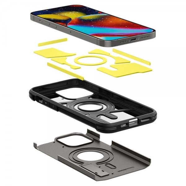 Spigen iPhone 14 Pro Max Deksel Tough Armor MagFit Gunmetal