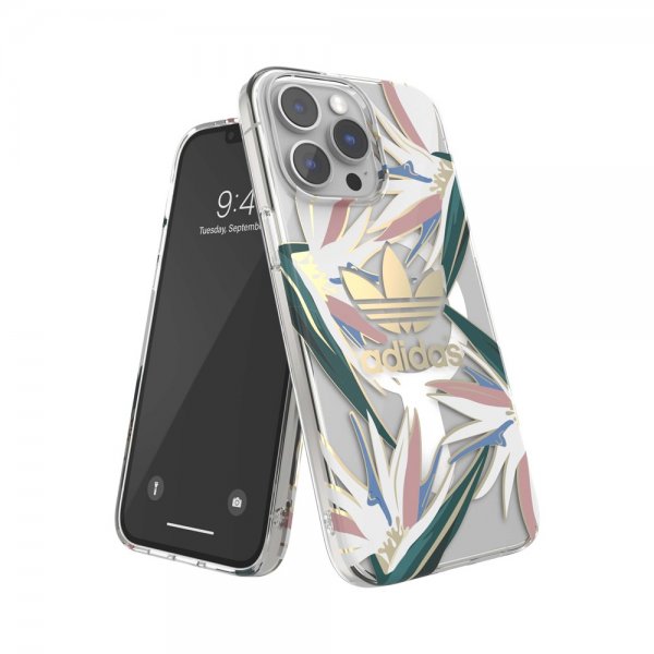 Adidas iPhone 14 Pro Max Deksel Trefoil Clear Case MagSafe Gold
