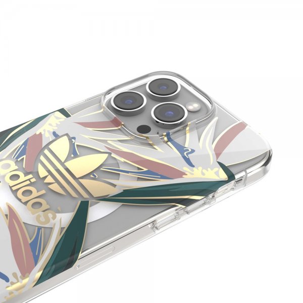 Adidas iPhone 14 Pro Max Deksel Trefoil Clear Case MagSafe Gold