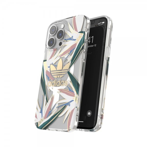 Adidas iPhone 14 Pro Max Deksel Trefoil Clear Case MagSafe Gold