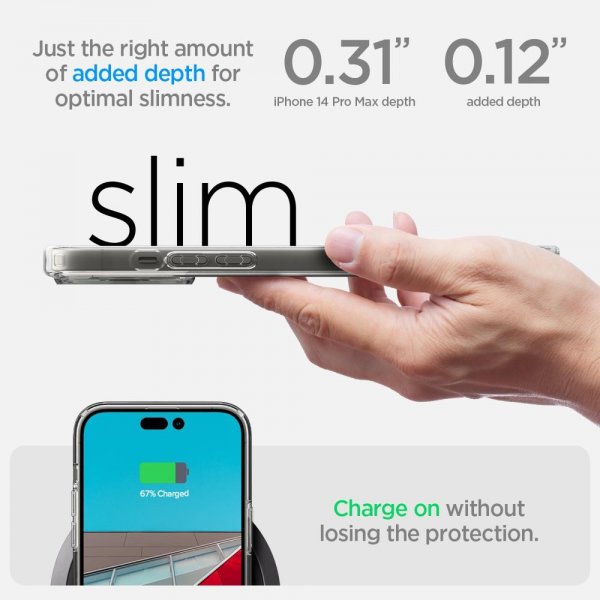 Spigen iPhone 14 Pro Max Deksel Ultra Hybrid Crystal Clear