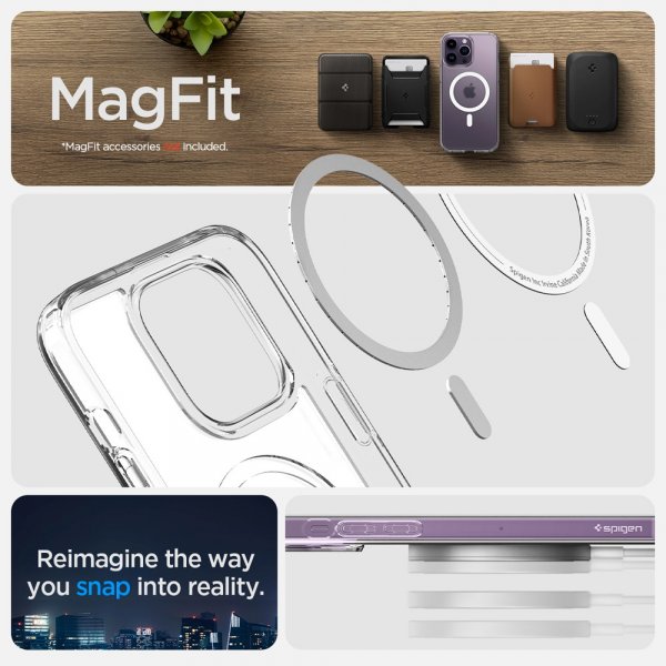 Spigen iPhone 14 Pro Max Deksel Ultra Hybrid MagFit Frost Clear