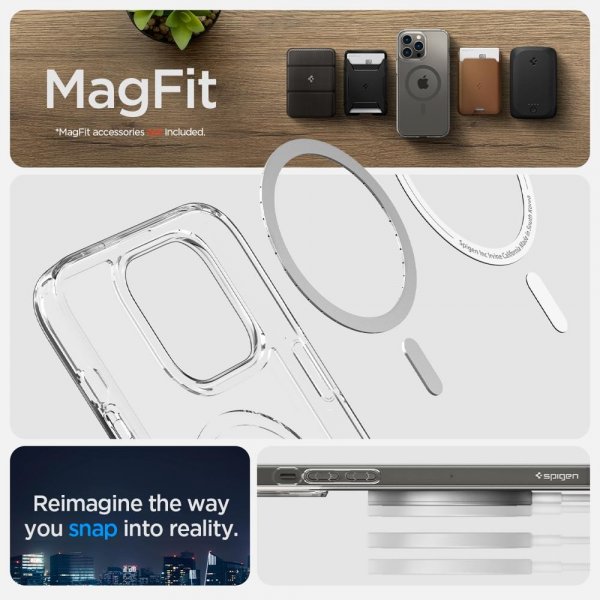 Spigen iPhone 14 Pro Max Deksel Ultra Hybrid MagFit Graphite
