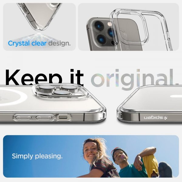 Spigen iPhone 14 Pro Max Deksel Ultra Hybrid MagFit Hvit