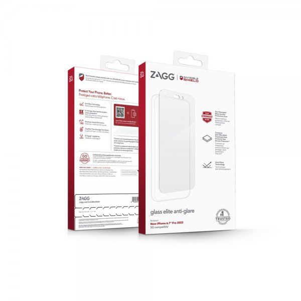 Zagg InvisibleShield iPhone 14 Pro Max Skjermbeskytter Glass Elite Anti-Glare