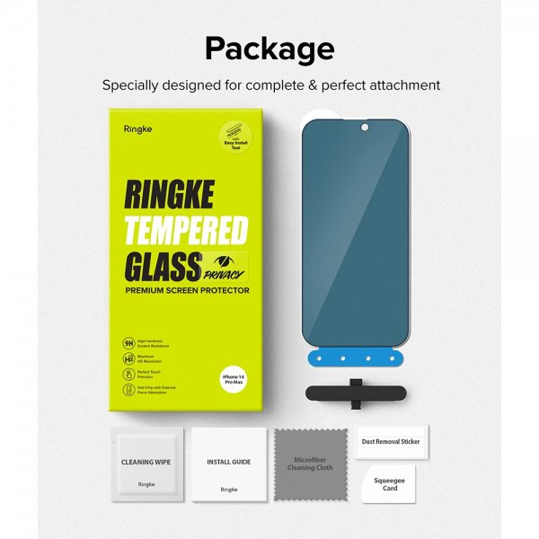 Ringke iPhone 14 Pro Max Skjermbeskytter Privacy Glass