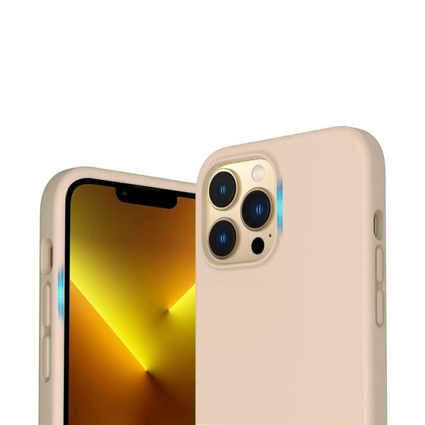 Rvelon iPhone 14 Pro Deksel Silikon MagSafe Beige