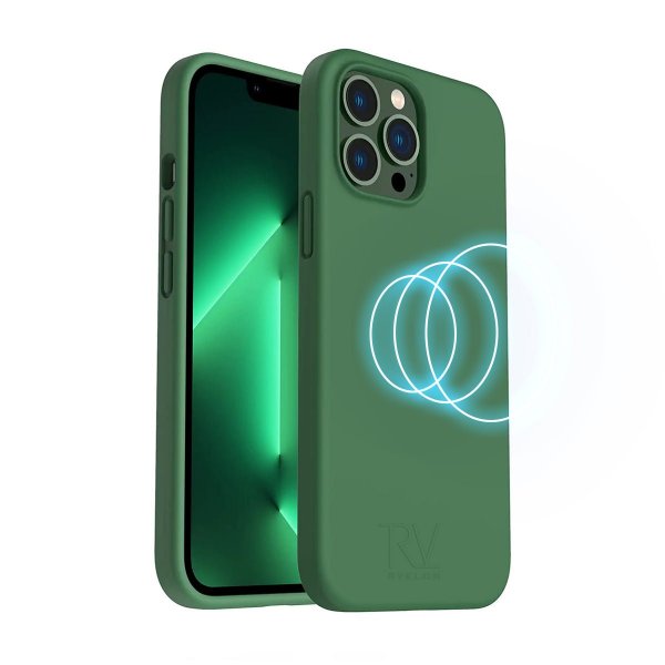 Rvelon iPhone 14 Pro Deksel Silikon MagSafe Grønn