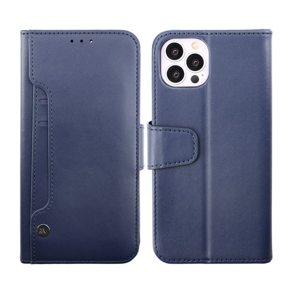 Rvelon iPhone 14 Pro Etui Utbrettbar Kortlomme Blå