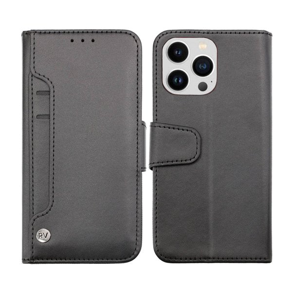 Rvelon iPhone 14 Pro Etui Utbrettbar Kortlomme Svart