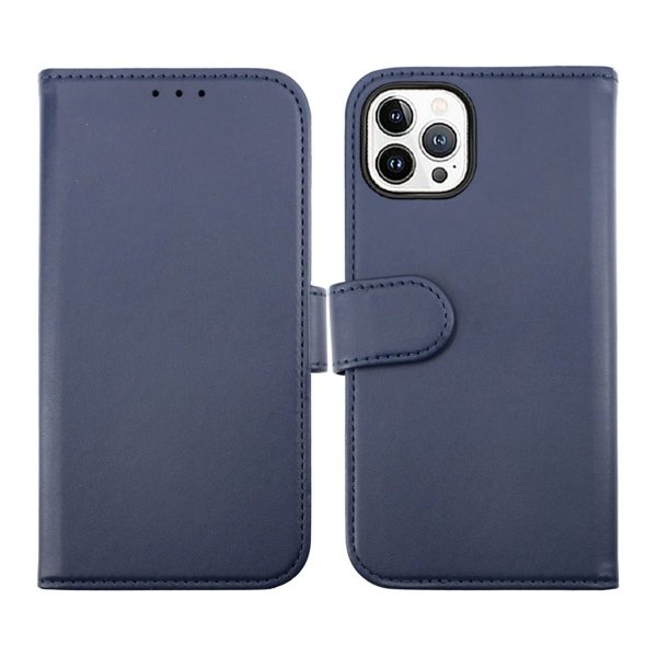 Rvelon iPhone 14 Pro Etui Detachable Wallet Case Blå