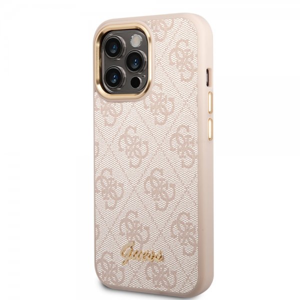 Guess iPhone 14 Pro Deksel 4G Logo Rosa