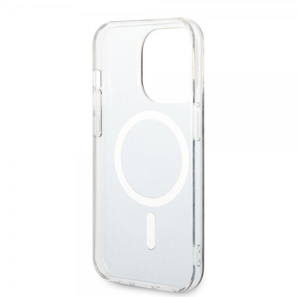 Guess iPhone 14 Pro Deksel 4G Pattern MagSafe Svart