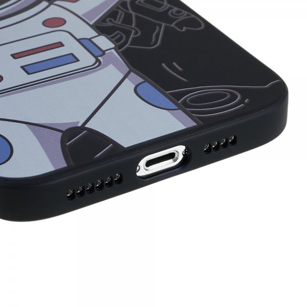 iPhone 14 Pro Deksel Astronaut Svart Grå